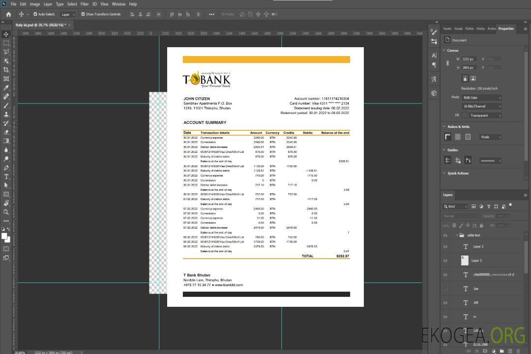 Bhoutan T Relevé bancaire xls template Bhoutan T Relevé bancaire xls template